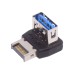 90 Degree Right Angle USB 3.1 Front Panel Header Male Type-E to USB 3.0 Type-A Female Motherboard Extension Data Adapter 90 Degree Right Angle USB 3.1 Front Panel Header Male Type-E to USB 3.0 Type-A Female Motherboard Extension Data Adapter
