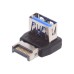 90 Degree Right Angle USB 3.1 Front Panel Header Male Type-E to USB 3.0 Type-A Female Motherboard Extension Data Adapter 90 Degree Right Angle USB 3.1 Front Panel Header Male Type-E to USB 3.0 Type-A Female Motherboard Extension Data Adapter