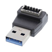 90 Degree Right Angle USB 3.1 Front Panel Header Female Type-E to USB 3.0 Type-A Male Motherboard Extension Data Adapter 90 Degree Right Angle USB 3.1 Front Panel Header Female Type-E to USB 3.0 Type-A Male Motherboard Extension Data Adapter