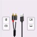 Nylon Braided USB-A to Dual RCA Stereo Audio Cable / Splitter Nylon Braided USB-A to Dual RCA Stereo Audio Cable / Splitter