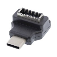 90 Degree Right Angle USB 3.1 Front Panel Header Female Type-E to USB Type-E Male Motherboard Extension Data Adapter 90 Degree Right Angle USB 3.1 Front Panel Header Female Type-E to USB Type-E Male Motherboard Extension Data Adapter