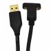 Panel Mount USB-C Socket to USB 3.0 Type A Male Extension Cable Panel Mount USB-C Socket to USB 3.0 Type A Male Extension Cable