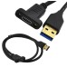 Panel Mount USB-C Socket to USB 3.0 Type A Male Extension Cable Panel Mount USB-C Socket to USB 3.0 Type A Male Extension Cable