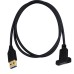 Panel Mount USB-C Socket to USB 3.0 Type A Male Extension Cable Panel Mount USB-C Socket to USB 3.0 Type A Male Extension Cable