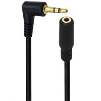 3.5mm Right-Angle Adapter Cable - 3 Pole Male to 4 Pole Female 3.5mm Right-Angle Adapter Cable - 3 Pole Male to 4 Pole Female