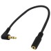 3.5mm Right-Angle Adapter Cable - 3 Pole Male to 4 Pole Female 3.5mm Right-Angle Adapter Cable - 3 Pole Male to 4 Pole Female
