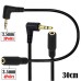 3.5mm Right-Angle Adapter Cable - 3 Pole Male to 4 Pole Female 3.5mm Right-Angle Adapter Cable - 3 Pole Male to 4 Pole Female