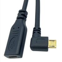Right-Angle USB Micro Male to USB-C female Adapter Cable - Low-Profile Charging & Data Sync Right-Angle USB Micro Male to USB-C female Adapter Cable - Low-Profile Charging & Data Sync