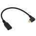 Right-Angle USB Micro Male to USB-C female Adapter Cable - Low-Profile Charging & Data Sync Right-Angle USB Micro Male to USB-C female Adapter Cable - Low-Profile Charging & Data Sync