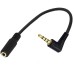 Right Angle 3.5mm 4 Pole Male to 3 Pole Female Stereo Headset Extension Cable for Phones, Headphones, Speakers, Tablets, PCs, MP3 Players and More Right Angle 3.5mm 4 Pole Male to 3 Pole Female Stereo Headset Extension Cable for Phones, Headphones, Speakers, Tablets, PCs, MP3 Players and More