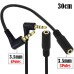 Right Angle 3.5mm 4 Pole Male to 3 Pole Female Stereo Headset Extension Cable for Phones, Headphones, Speakers, Tablets, PCs, MP3 Players and More Right Angle 3.5mm 4 Pole Male to 3 Pole Female Stereo Headset Extension Cable for Phones, Headphones, Speakers, Tablets, PCs, MP3 Players and More