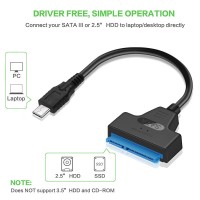 USB-C to SATA III Adapter Cable for 2.5" SSD/HDD USB-C to SATA III Adapter Cable for 2.5" SSD/HDD