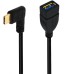 Right Angle USB 3.1 Type C Male to USB 3.0 Type A Female OTG Cable Adapter Right Angle USB 3.1 Type C Male to USB 3.0 Type A Female OTG Cable Adapter