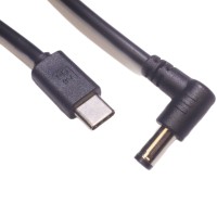 USB C to Right Angle DC 5.5mm x 2.1mm Power Charging Cord for Laptop with DC 5521 input port USB C to Right Angle DC 5.5mm x 2.1mm Power Charging Cord for Laptop with DC 5521 input port