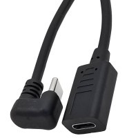 Back-Angled USB-C male to USB-C female USB Type-C Extender Cable Back-Angled USB-C male to USB-C female USB Type-C Extender Cable