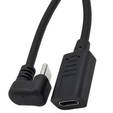 Back-Angled USB-C male to USB-C female USB Type-C Extender Cable Back-Angled USB-C male to USB-C female USB Type-C Extender Cable