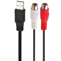 USB to 2 RCA Female Jack Audio Cable for DVD Player, Speaker, Power Amplifier USB to 2 RCA Female Jack Audio Cable for DVD Player, Speaker, Power Amplifier