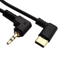 Right-Angle USB-C to Right-Angle 3-Pole 2-Ring 2.5mm TRS Smartphone Microphone & Audio OTG Adapter Right-Angle USB-C to Right-Angle 3-Pole 2-Ring 2.5mm TRS Smartphone Microphone & Audio OTG Adapter