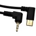 Right-Angle USB-C to Right-Angle 3-Pole 2-Ring 2.5mm TRS Smartphone Microphone & Audio OTG Adapter Right-Angle USB-C to Right-Angle 3-Pole 2-Ring 2.5mm TRS Smartphone Microphone & Audio OTG Adapter