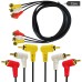 Dual 90 degree Angle 3 RCA Composite Video male to male Extender Cable for Home Theater, HDTV, Amplifiers, Hi-Fi Systems Dual 90 degree Angle 3 RCA Composite Video male to male Extender Cable for Home Theater, HDTV, Amplifiers, Hi-Fi Systems