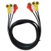 Dual 90 degree Angle 3 RCA Composite Video male to male Extender Cable for Home Theater, HDTV, Amplifiers, Hi-Fi Systems Dual 90 degree Angle 3 RCA Composite Video male to male Extender Cable for Home Theater, HDTV, Amplifiers, Hi-Fi Systems