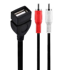 USB Type A Female to 2 RCA Female Jack Audio Cable for DVD Player, Speaker, Power Amplifier USB Type A Female to 2 RCA Female Jack Audio Cable for DVD Player, Speaker, Power Amplifier