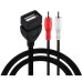 USB Type A Female to 2 RCA Female Jack Audio Cable for DVD Player, Speaker, Power Amplifier USB Type A Female to 2 RCA Female Jack Audio Cable for DVD Player, Speaker, Power Amplifier