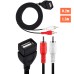 USB Type A Female to 2 RCA Female Jack Audio Cable for DVD Player, Speaker, Power Amplifier USB Type A Female to 2 RCA Female Jack Audio Cable for DVD Player, Speaker, Power Amplifier