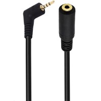 Super Short 90 degree Angled 2.5mm 4-pole / TRRS Male to Female Cable Adapter Super Short 90 degree Angled 2.5mm 4-pole / TRRS Male to Female Cable Adapter