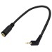 Super Short 90 degree Angled 2.5mm 4-pole / TRRS Male to Female Cable Adapter Super Short 90 degree Angled 2.5mm 4-pole / TRRS Male to Female Cable Adapter