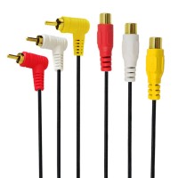 3 RCA Male to 3 RCA (Red-White-Yellow) Female Audio Video Composite Cable 3 RCA Male to 3 RCA (Red-White-Yellow) Female Audio Video Composite Cable