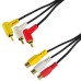 3 RCA Male to 3 RCA (Red-White-Yellow) Female Audio Video Composite Cable 3 RCA Male to 3 RCA (Red-White-Yellow) Female Audio Video Composite Cable