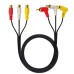 3 RCA Male to 3 RCA (Red-White-Yellow) Female Audio Video Composite Cable 3 RCA Male to 3 RCA (Red-White-Yellow) Female Audio Video Composite Cable