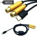 80cm long USB-C male to Dual RCA Female Stereo Audio Adapter Cable 80cm long USB-C male to Dual RCA Female Stereo Audio Adapter Cable