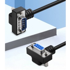 90 / 270 Degree Straight Through D-Sub 9 Pin DB9 RS232 Serial Extension Cable - Male to Female Cable 90 / 270 Degree Straight Through D-Sub 9 Pin DB9 RS232 Serial Extension Cable - Male to Female Cable