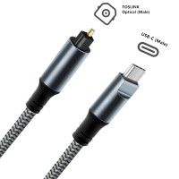 USB-C to Toslink Optical Audio Cable – Unidirectional Digital Fiber Optic Cord for Smartphone, PC, PS5, Soundbar, DAC, Home Stereo – Hi-Fi 96KHz, Plug & Play USB-C to Toslink Optical Audio Cable – Unidirectional Digital Fiber Optic Cord for Smartphone, PC, PS5, Soundbar, DAC, Home Stereo – Hi-Fi 96KHz, Plug & Play