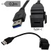 USB Keystone Jack Cable, Type-A Male to Type-C Female Panel Mount Insert Adapter USB Keystone Jack Cable, Type-A Male to Type-C Female Panel Mount Insert Adapter