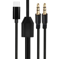 USB Type-C to Dual 3.5mm Male Audio Splitter Cable (1-in-2-out) USB Type-C to Dual 3.5mm Male Audio Splitter Cable (1-in-2-out)