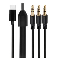 USB Type-C to Triple 3.5mm Male Audio Splitter Cable (1-in-3-out) USB Type-C to Triple 3.5mm Male Audio Splitter Cable (1-in-3-out)