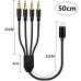 USB Type-C to 4-Port 3.5mm Male Audio Male Splitter Cable (1-in-4-out) USB Type-C to 4-Port 3.5mm Male Audio Male Splitter Cable (1-in-4-out)