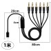 USB Type-C to 6-Port 3.5mm Male Audio Splitter Cable (1-in-6-out) USB Type-C to 6-Port 3.5mm Male Audio Splitter Cable (1-in-6-out)
