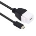 USB Keystone Jack Cable, Type-C Male to Type-C Female Panel Mount Insert Adapter USB Keystone Jack Cable, Type-C Male to Type-C Female Panel Mount Insert Adapter