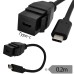 USB Keystone Jack Cable, Type-C Male to Type-C Female Panel Mount Insert Adapter USB Keystone Jack Cable, Type-C Male to Type-C Female Panel Mount Insert Adapter