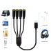 USB Type-C to 4-Port 3.5mm Female Audio Splitter Cable (1-in-4-out) USB Type-C to 4-Port 3.5mm Female Audio Splitter Cable (1-in-4-out)