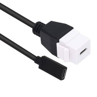 USB Keystone Jack Cable, Type-C Female to Type-C Female Panel Mount Insert Adapter USB Keystone Jack Cable, Type-C Female to Type-C Female Panel Mount Insert Adapter