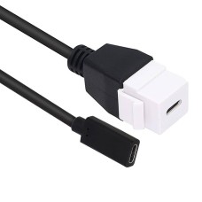USB Keystone Jack Cable, Type-C Female to Type-C Female Panel Mount Insert Adapter USB Keystone Jack Cable, Type-C Female to Type-C Female Panel Mount Insert Adapter