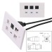 USB Keystone Jack Cable, Type-C Female to Type-C Female Panel Mount Insert Adapter USB Keystone Jack Cable, Type-C Female to Type-C Female Panel Mount Insert Adapter