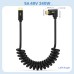 Coiled Stretchable Straight USB‑C to Right-Angle USB‑C USB4 Cable Coiled Stretchable Straight USB‑C to Right-Angle USB‑C USB4 Cable