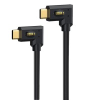 Coiled Stretchable Right-Anlge USB‑C to Up / Left Right-Angle USB‑C USB4 Cable Coiled Stretchable Right-Anlge USB‑C to Up / Left Right-Angle USB‑C USB4 Cable