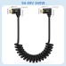 Coiled Stretchable Right-Anlge USB‑C to Up / Left Right-Angle USB‑C USB4 Cable Coiled Stretchable Right-Anlge USB‑C to Up / Left Right-Angle USB‑C USB4 Cable